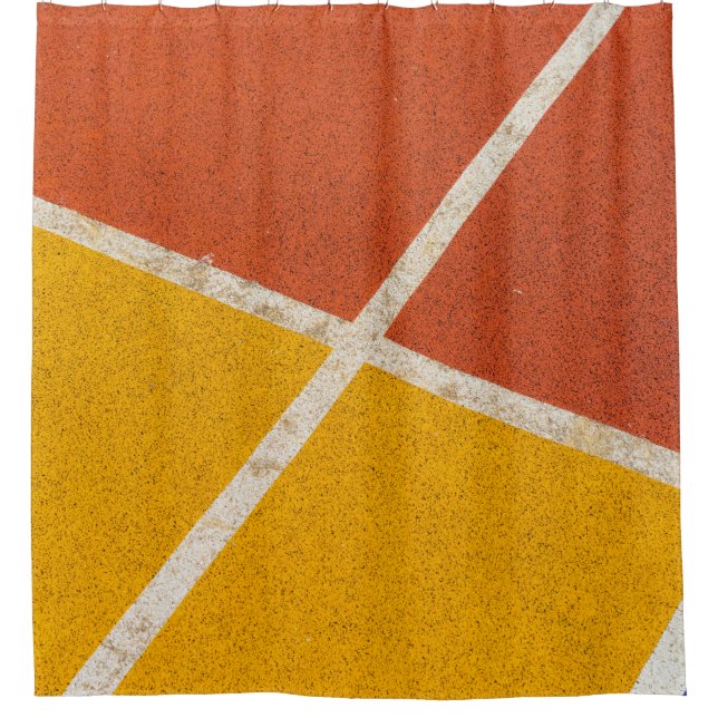 Rideaux De Douche Parquet jaune et orange (Devant)
