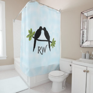 Rideaux De Douche Parrot Love Monogramme