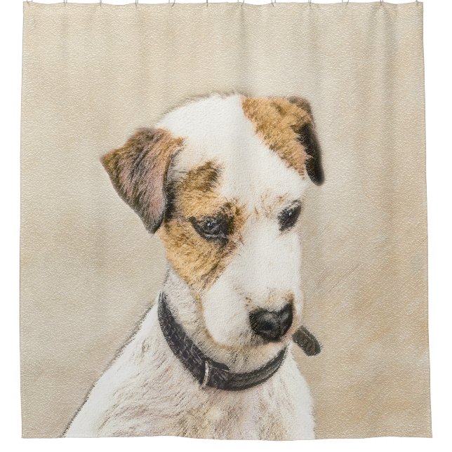 Rideaux De Douche Parson Jack Russell Terrier Peinture - Chien Art (Devant)