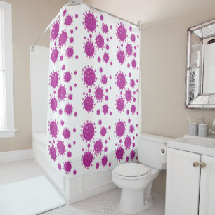 Rideaux De Douche Particule virale pourpre