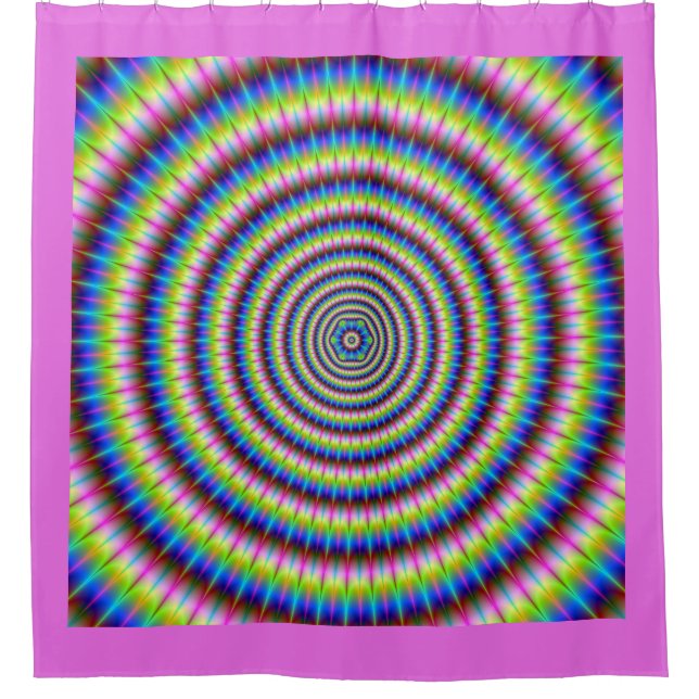 Rideaux De Douche Particules et vagues avec Motif Floral (Devant)