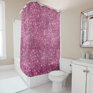 Rideaux De Douche Parties scintillant Bokeh rose