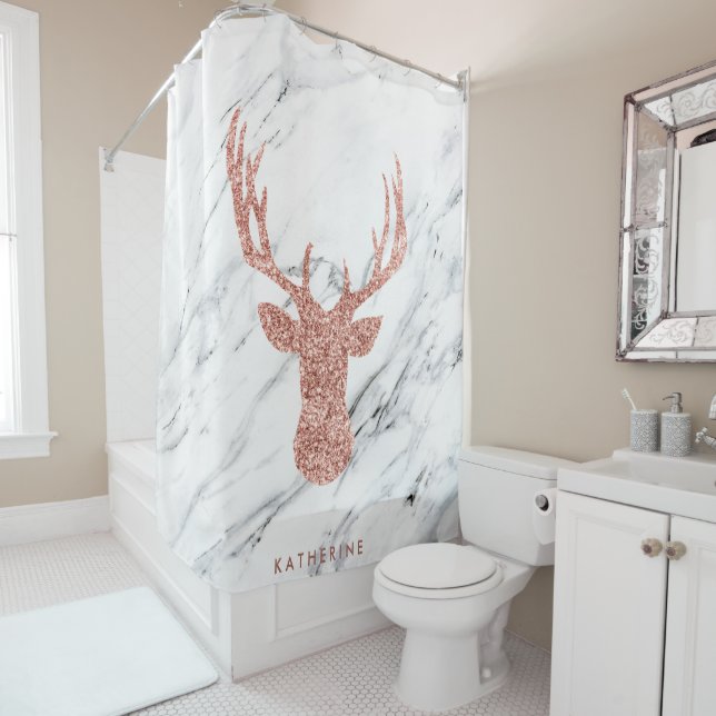 Rideaux De Douche Parties scintillant Deer (En situation)