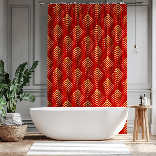 Rideaux De Douche Parties scintillant d'or Motif géométrique Art déc (Créateur téléchargé)