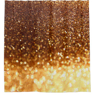 Rideaux De Douche Parties scintillant lumière dorée