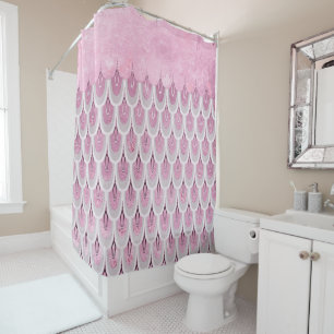 Rideaux De Douche Parties scintillant rose brillant - Balances de po