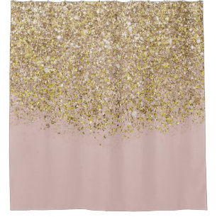 Rideaux De Douche Parties scintillant rose et or Moderne tendance Gl