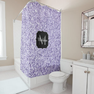 Rideaux De Douche Parties scintillant violet ultra violet brillant M