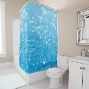 Rideaux De Douche Parties scintillantes de bleus layette de l'eau