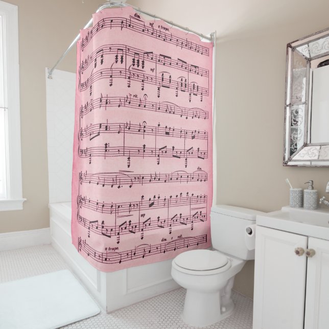 Rideaux De Douche Partition rose