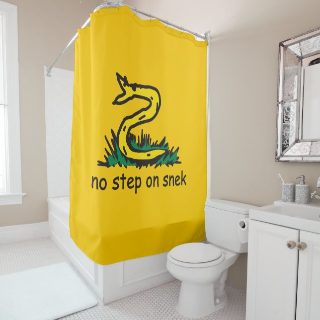 Rideaux De Douche Pas de pas sur les mèmes de serpent Gadsden parodi (En situation)