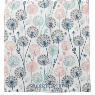 Rideaux De Douche Pastel Dandelion Dreams - Whimsical Floral