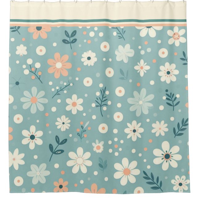 Rideaux De Douche Pastel Garden Delft (Devant)