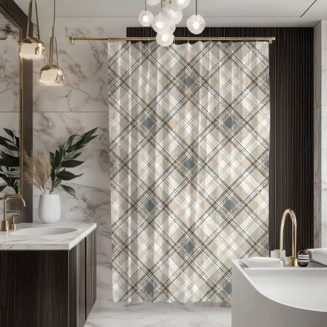 Rideaux De Douche Pastel Geometry Curtain Clean Minimalist Vibe (Pastel Geometry Curtain Clean Minimalist Vibe)