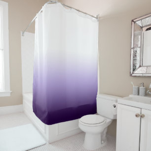 Rideaux De Douche Pastel Indigo violet couleur bloc dégradé
