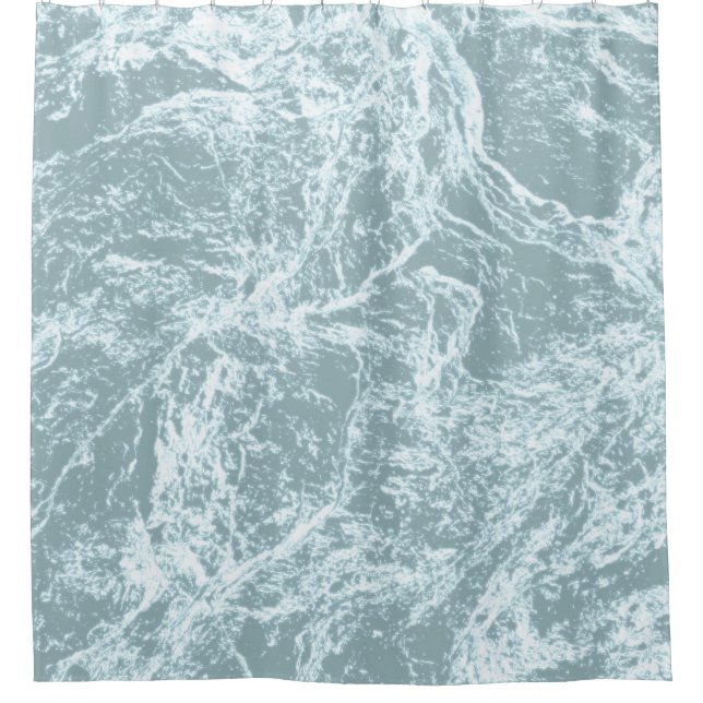 Rideaux De Douche Pastel Light Turquoise Abstrait (Devant)