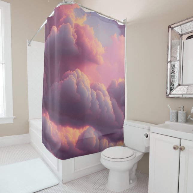 Rideaux De Douche Pastel Sky (En situation)