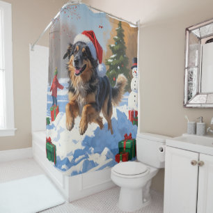 Rideaux De Douche Pasteur anatolien Noël Festif Neige