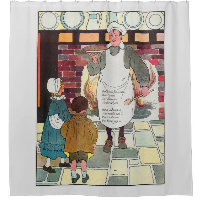 Rideaux De Douche Pat-a-cake, pat-a-cake, l'homme de Baker (Devant)