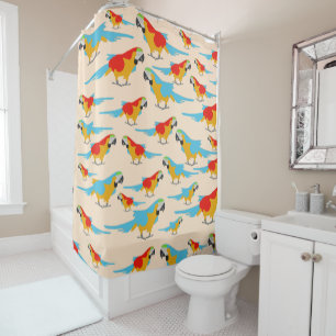 Rideaux De Douche Patters du Colorful Tropical Macaw