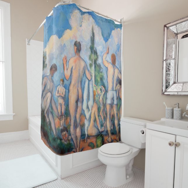 Rideaux De Douche Paul Cezanne - Baigneurs (En situation)