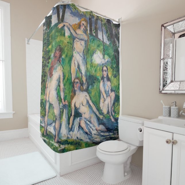 Rideaux De Douche Paul Cezanne - Quatre Bathers (En situation)