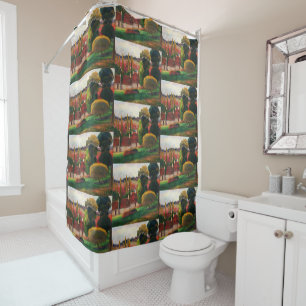 Rideaux De Douche Paul Gauguin Une ferme en Bretagne Classique Campa