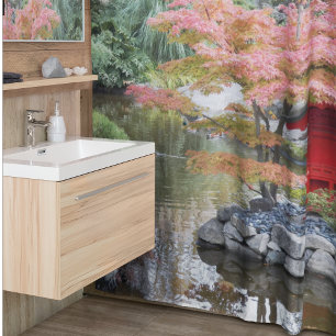 Rideaux De Douche Paysage coloré du jardin japonais