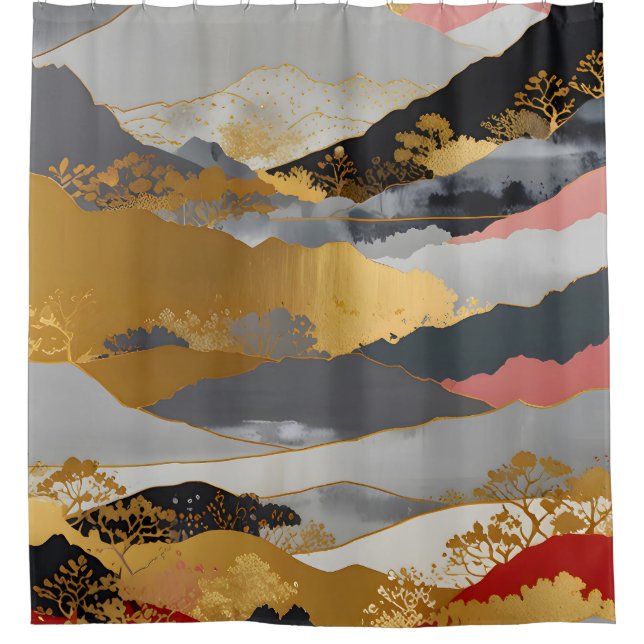 Rideaux De Douche Paysage japonais (Devant)