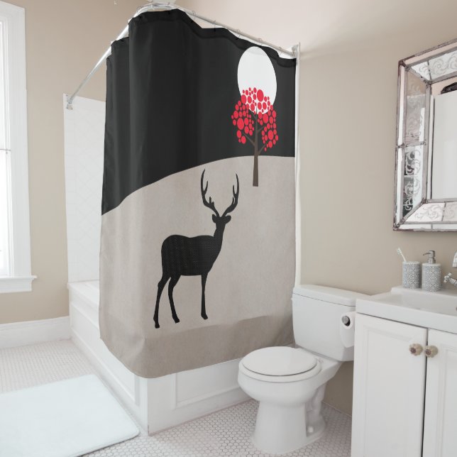 Rideaux De Douche Paysage minimaliste (En situation)
