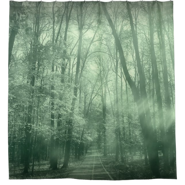 Rideaux De Douche Paysage monochrome parc naturel, automne, dos (Devant)