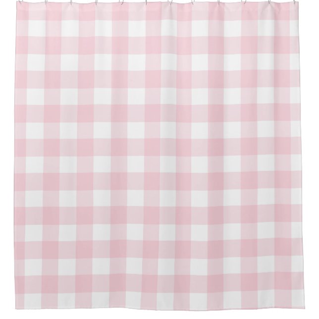 Rideaux De Douche Paysage Pastel Pink Buffalo Check Plaid (Devant)