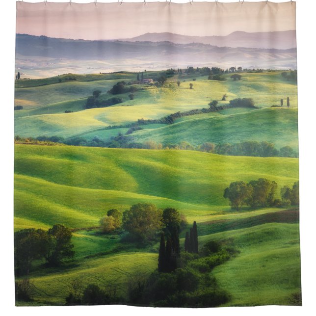 Rideaux De Douche Paysage : Sérénité Peinte Légère (Devant)