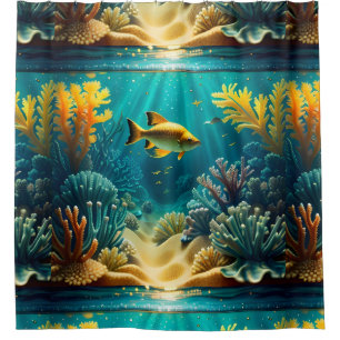 Rideaux De Douche Paysage sous-marin tropical trois