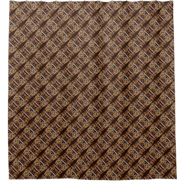 Rideaux De Douche Peau animale Abstraite (brune) (Devant)