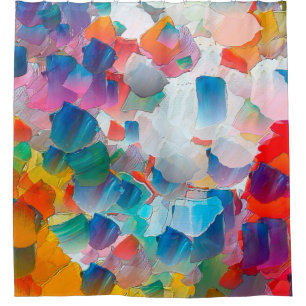 Rideaux De Douche Peinture à l'huile abstraite. Cadre de conception