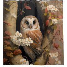 Peinture à l'huile de hibou adorable