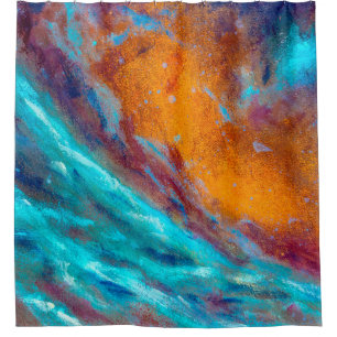 Rideaux De Douche Peinture à l'huile sur toile. arrière - plan artis