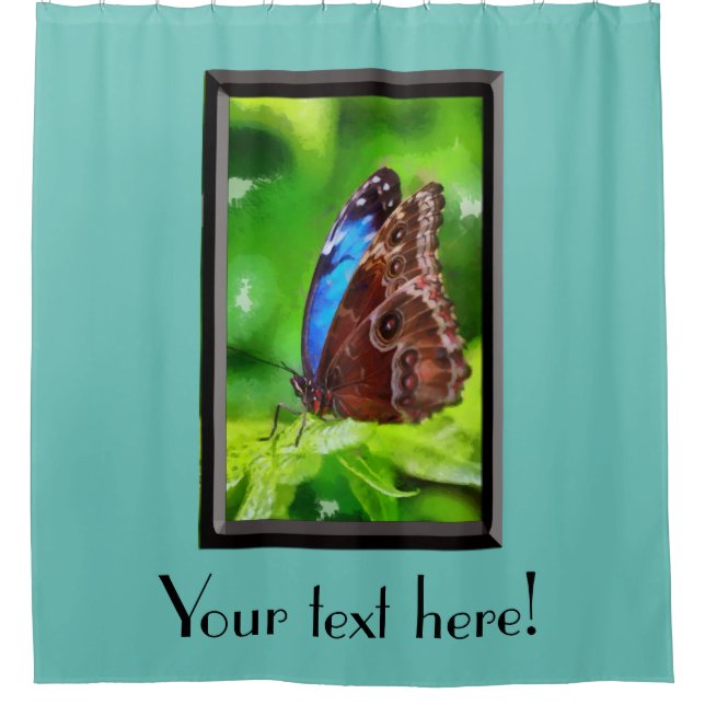 Rideaux De Douche Peinture à papillon (Devant)