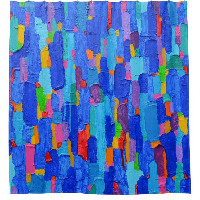 Rideaux De Douche Peinture Abstraite sur toile (Devant)