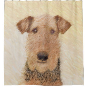 Rideaux De Douche Peinture Airedale Terrier - Cute Original Art