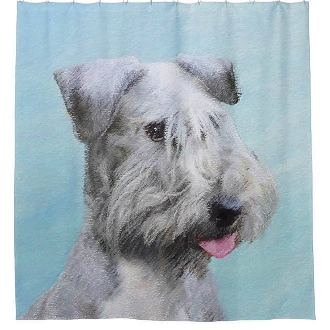 Rideaux De Douche Peinture Cesky Terrier - Cute Original Chien Art (Devant)