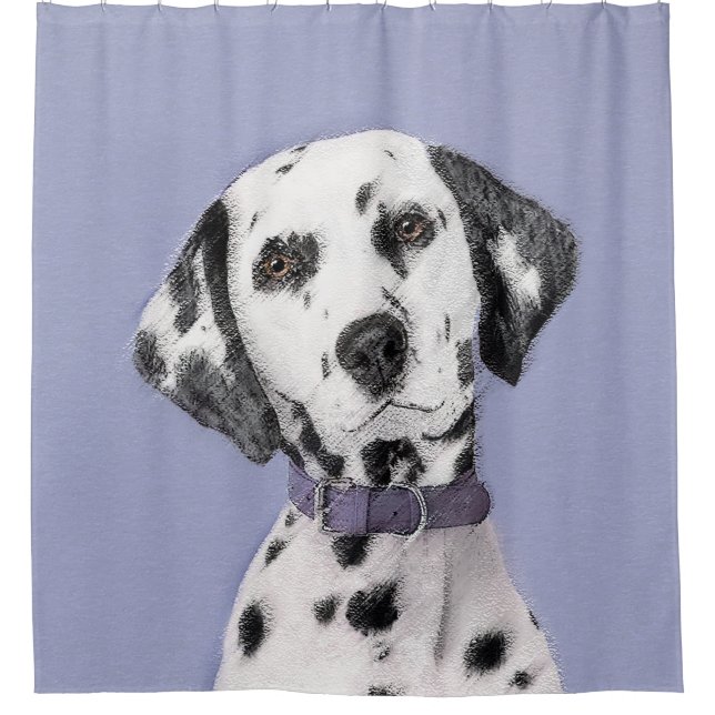 Rideaux De Douche Peinture Dalmatienne - Cute Original Chien Art (Devant)