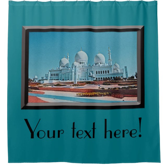 Rideaux De Douche Peinture de mosquée d'Abu Dhabi (Devant)