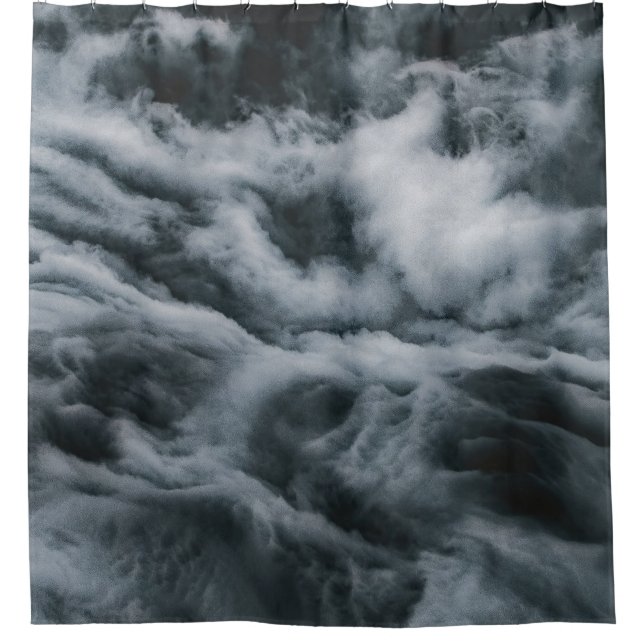 Rideaux De Douche Peinture de nuages gris (Devant)