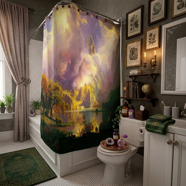 Rideaux De Douche peinture des montagnes Rocheuses (Créateur téléchargé)