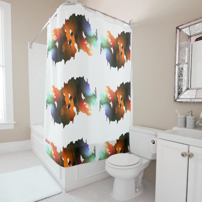 Rideaux De Douche Peinture et brosses à déverser (En situation)