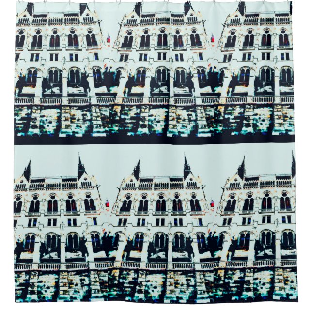 Rideaux De Douche Peinture hongroise du Parlement (Devant)