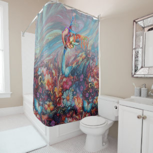 Rideaux De Douche Peinture Imaginaire Fleurs exprimant la nature