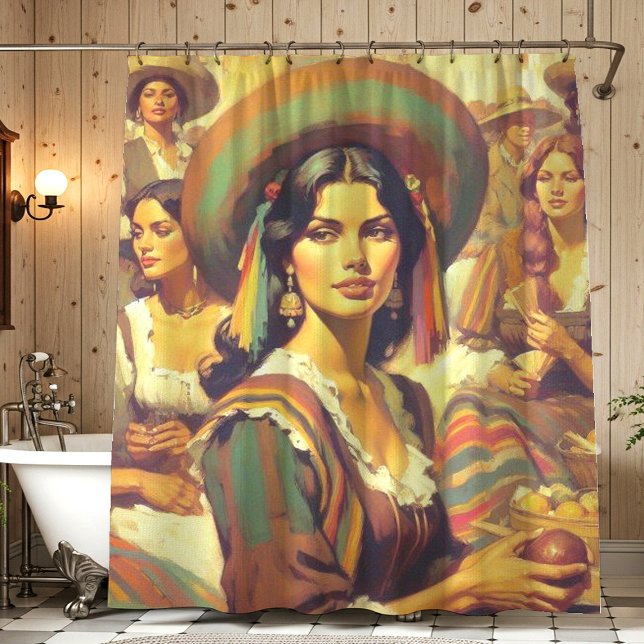 Rideaux De Douche Peinture vintage Latina (Créateur téléchargé)